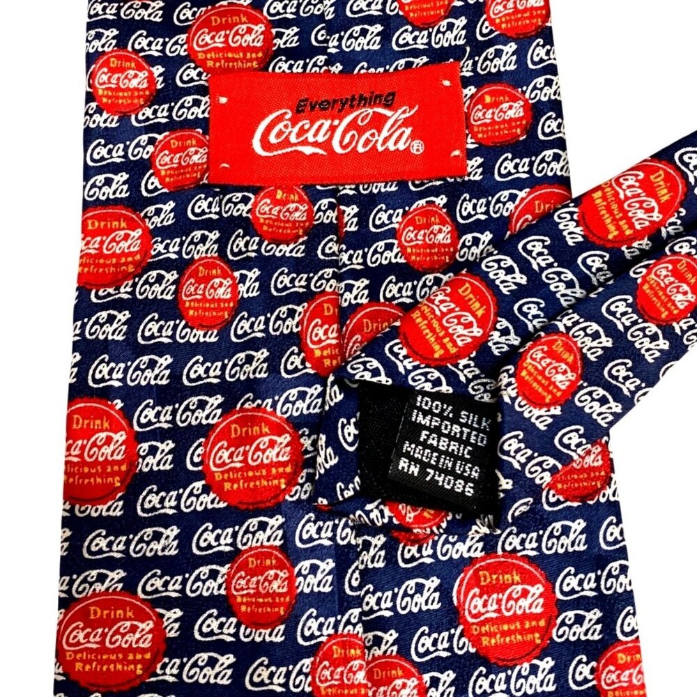 Everything Coca-Cola Vintage Rare Collectible Retro Novelty Men's Dress Neck Tie - Picture 2 of 9